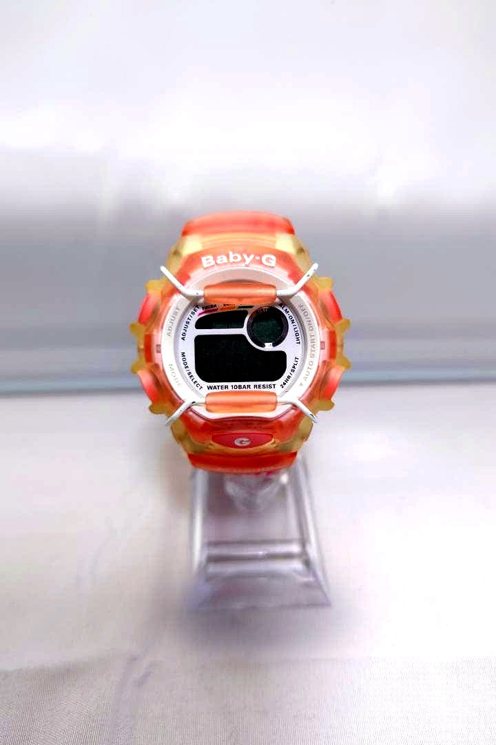 Casio Baby-G X-treme BGX-130 digital watch in pink and white with a nylon band and water resistance