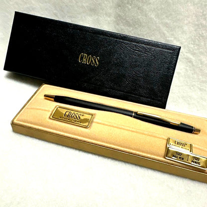 Cross USA Black Ballpoint Pen with Gold Clip - Made in USA, Case Included — Japan Import