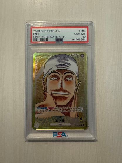 Ener L-P OP05-098 PSA 10 graded trading card from Japan with protective cardboard reinforcement