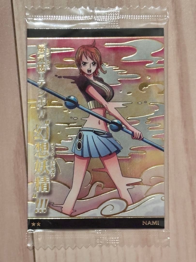 Unopened One Piece Nami card game Enies Lobby LOG.5 R 6-20 bonus insert from Japan