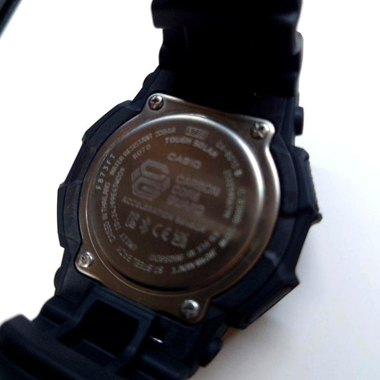 Casio G-Shock GA-B010-1AJF black solar Bluetooth watch showing face and strap
