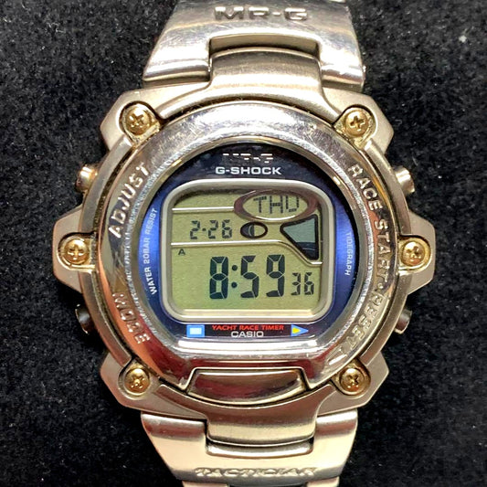 Casio G-Shock MRG-1000T Limited Edition Kenwood Cup 1998 wristwatch with navy blue dial and mirror-finished bezel