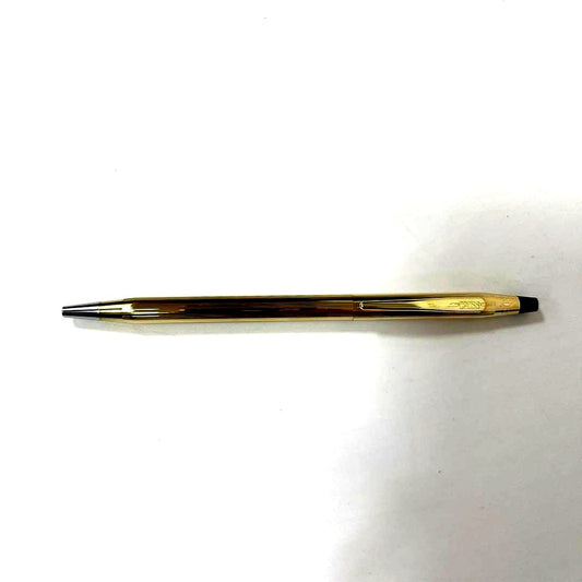 Cross Classic Century 1/20 10KT Gold engraved ballpoint pen with twist mechanism and gold metal body