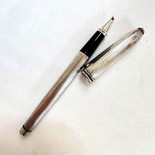 Cross Tudnum sterling silver ballpoint pen with fine liner, showing minor signs of wear and age