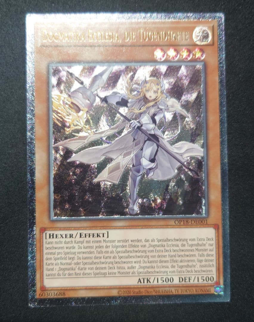 German Yu-Gi-Oh Guideess of the Holy Lady Eclesia Relief single card from EU OP18 set