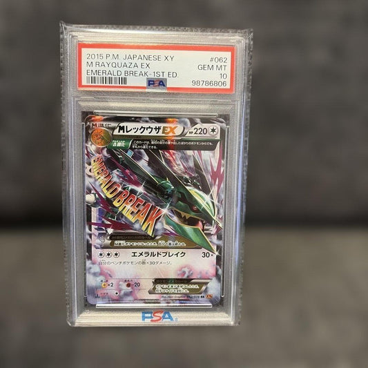 Pokemon PSA10 Rayquaza EX RR 1ED Card from Japan Import in pristine condition