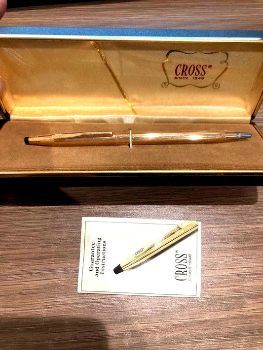 CROSS Classic Century ballpoint pen with 14-karat gold plating, Japan import, shown in excellent condition