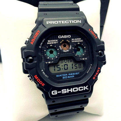 Casio G-Shock DW-5900-1JF digital watch with triple graph display and black shock-resistant band
