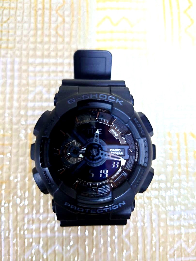 Casio G-Shock Analogue Digital Watch in black with waterproof and shock-resistant features
