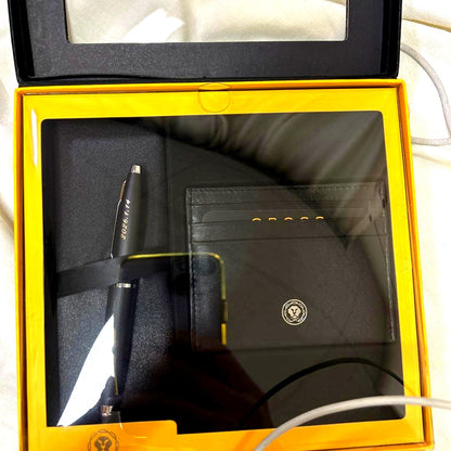 Cross Pen Set with Card Case in Black