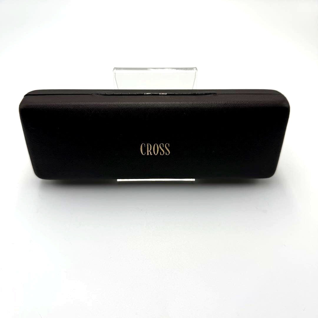 Brown CROSS pen case empty box with gold logo, measuring approximately 6.5 inches by 2.2 inches