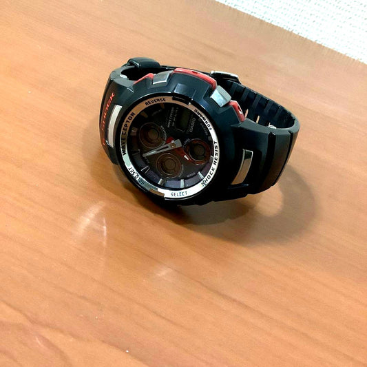 Casio G-Shock GW-1100J used watch showing minor scratches on band and face