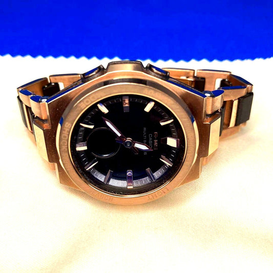 Casio Baby-G MSG-W200CG Radio Wave Solar Watch with gold finish and clean glass face