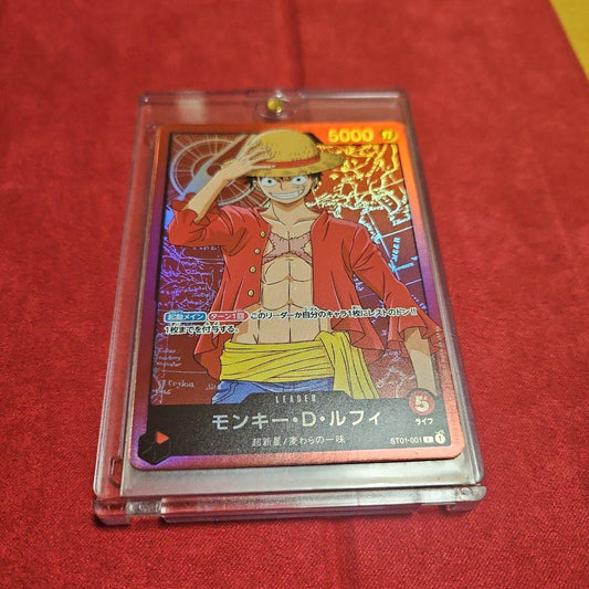One Piece Monkey D Luffy Leader Family Deck card game set imported from Japan, designed for play use