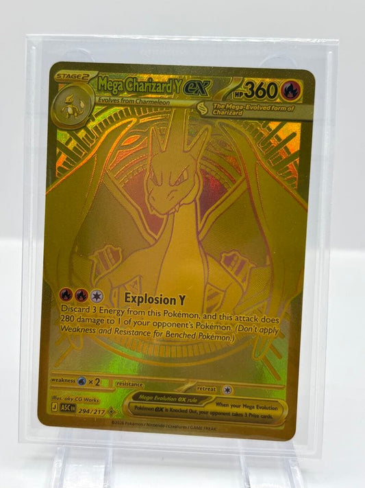 Official Mega Rayquaza Y ex MUR Pokemon Card from Ascended Heroes pack, clean surface and back