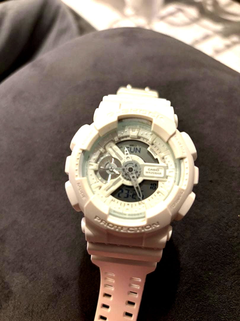 G-Shock Series G-Shock G-A110MW-7A Model White Watch — Japan Import