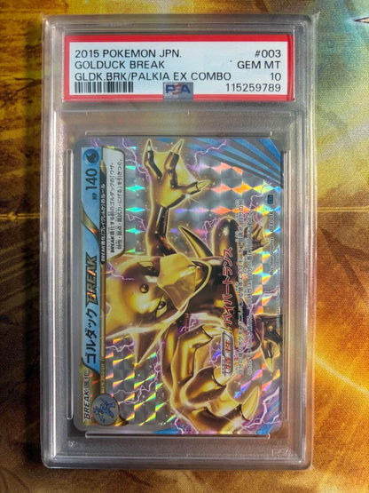 Golduck BREAK 003 PSA10 graded card with holo mirror finish from XY Break Combo Deck 60