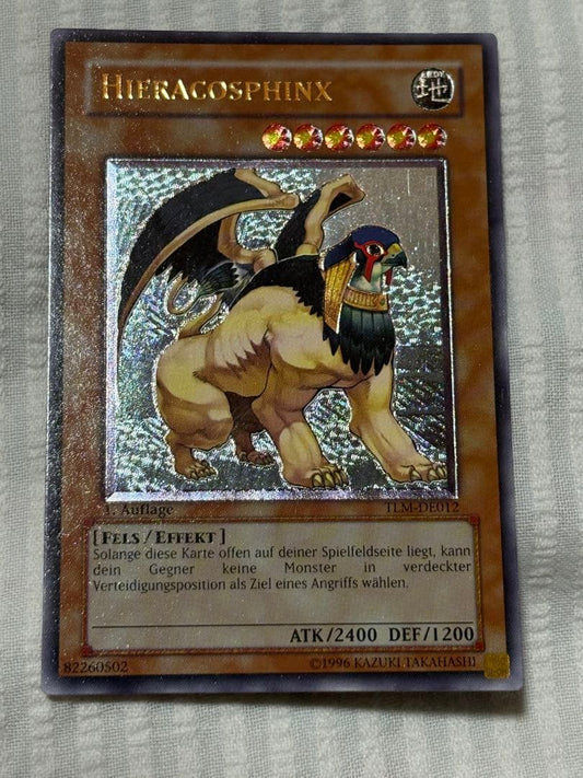 Yugioh Hieracosphinx Relief 1st Edition English trading card from EU Germany region