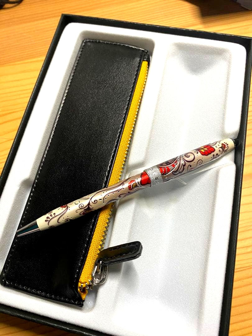 Cross Floral Pattern Ballpoint Pen with Case