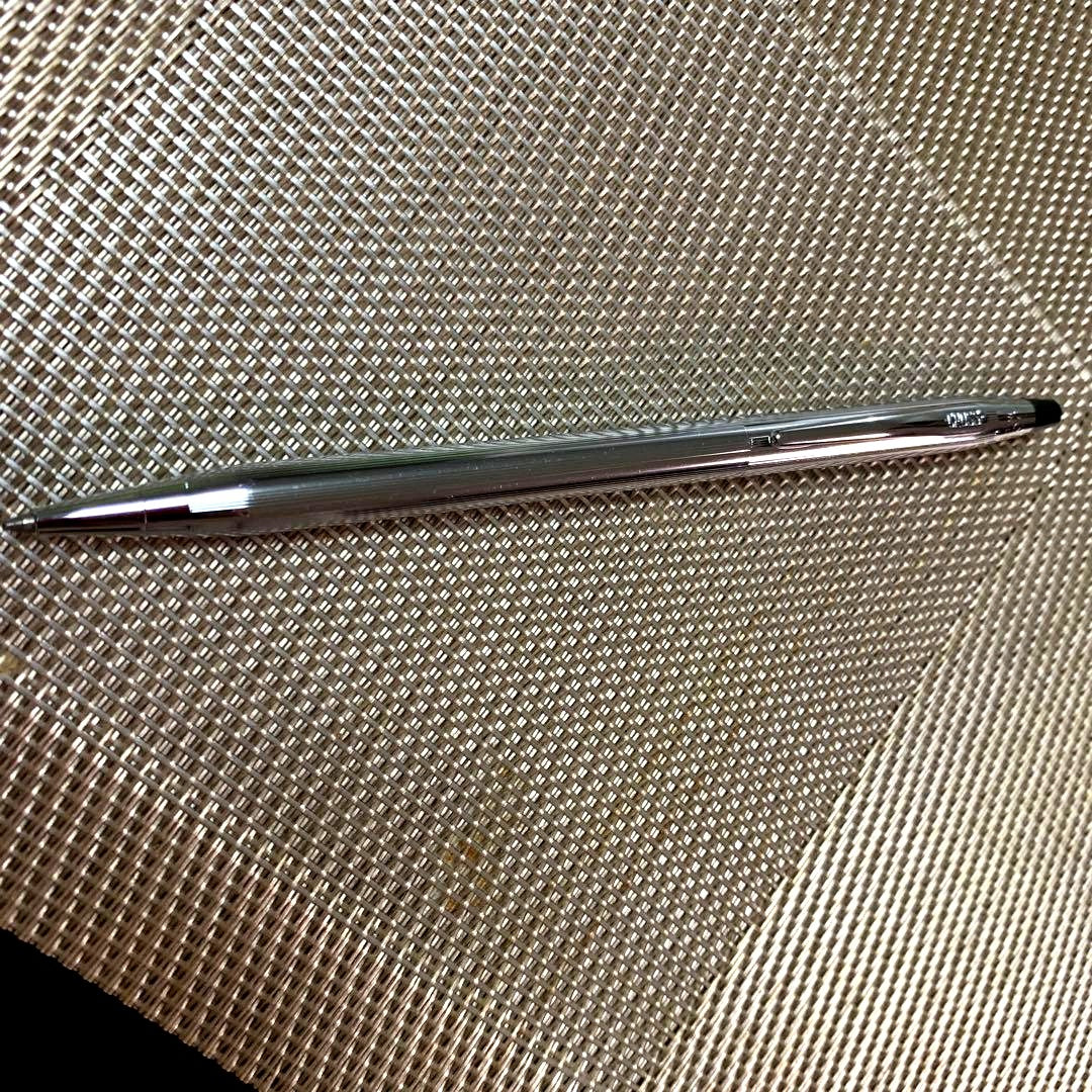 Cross brand silver ballpoint pen body with slim and refined design