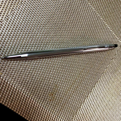 Cross brand silver ballpoint pen body with slim and refined design