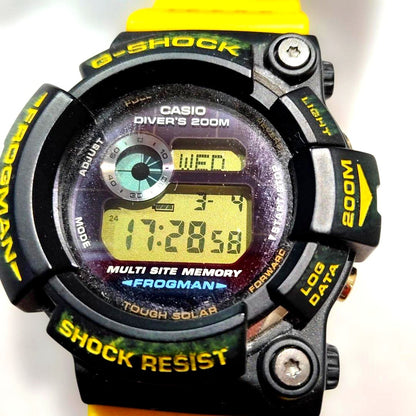 Casio G-Shock Frogman GW-204K Dolphin and Whale model watch with visible signs of use