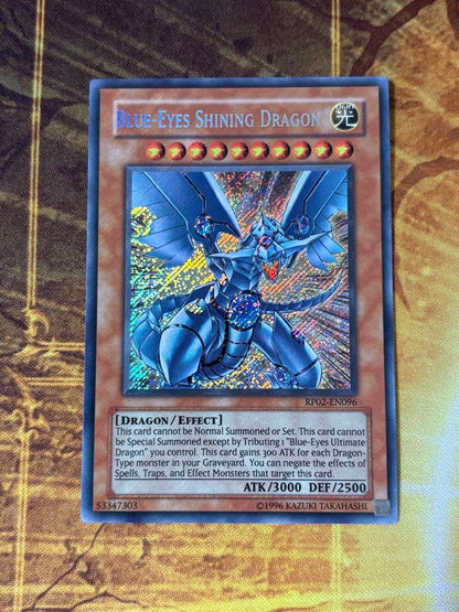 Yugioh Blue-Eyes Spirit Dragon Secret Rare RP02 First Edition trading card English version