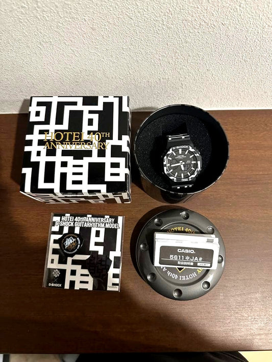 Casio G-Shock Hotei Tadanori 40th Anniversary digital watch with shock resistance and pick, Japan import