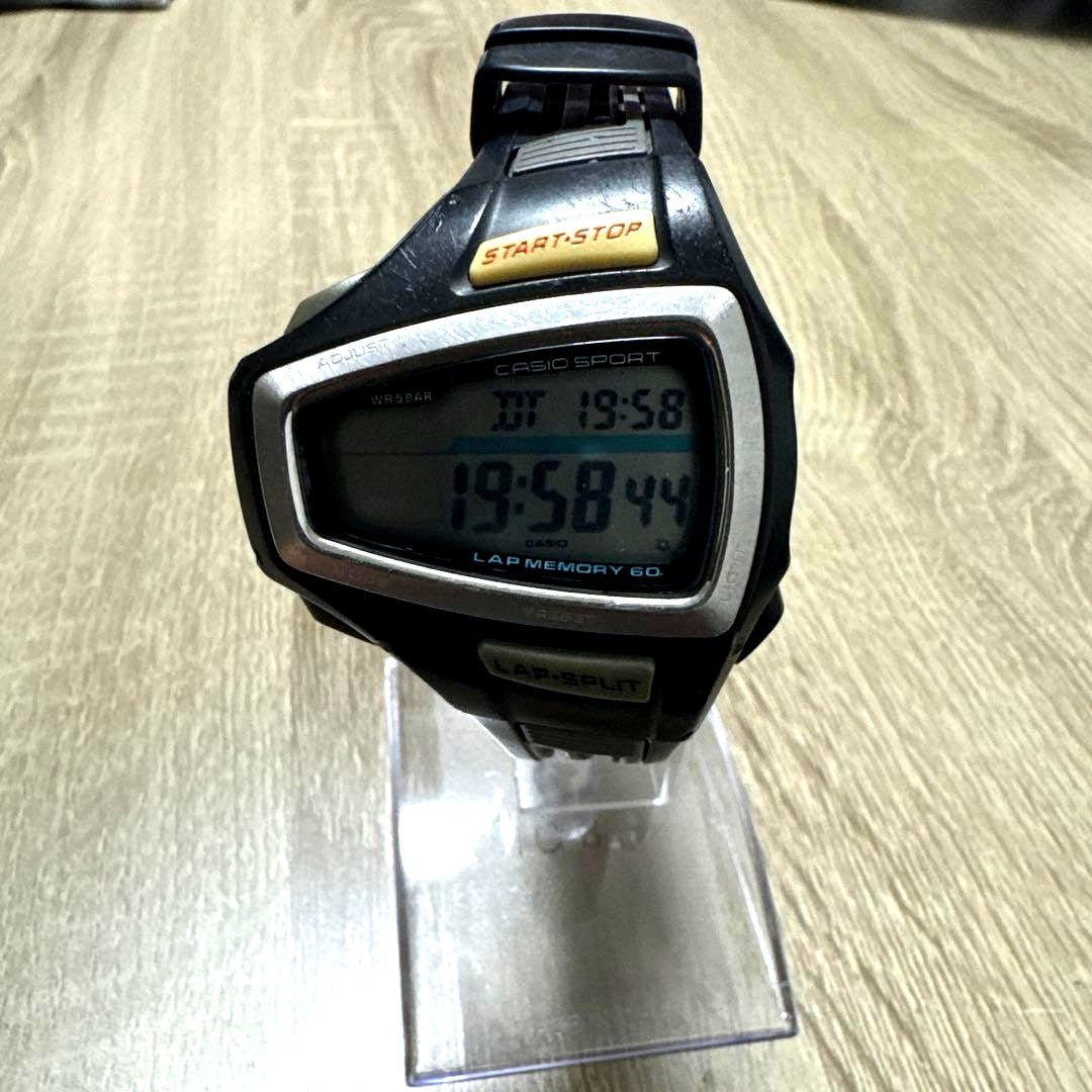 Casio Sport Phys Digital Watch STR-900J with digital display showing signs of use and small scratches