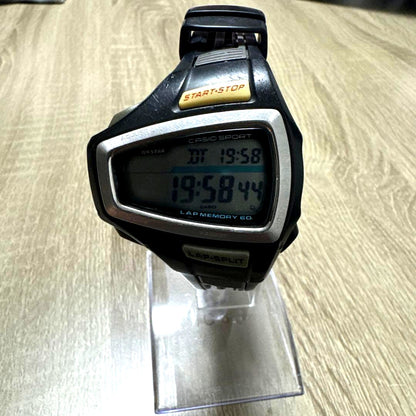 Casio Sport Phys Digital Watch STR-900J with digital display showing signs of use and small scratches