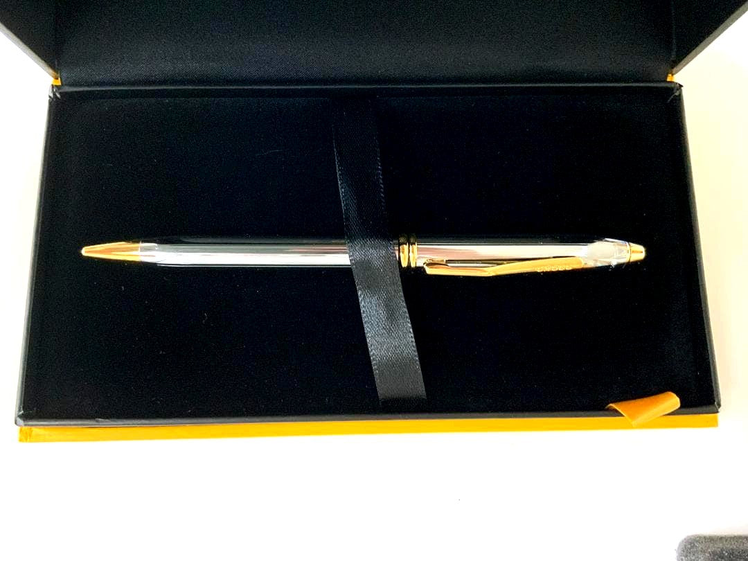 Cross Silver and Gold Ballpoint Pen with Case
