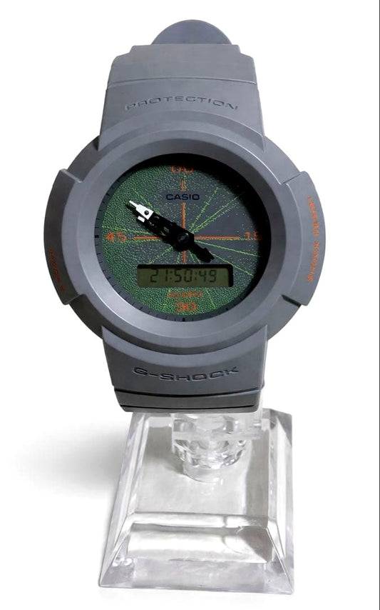 Casio G-Shock AW-500MNT-8AJR shock resistant watch with resin band and black dial