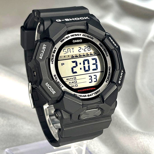 Casio G-Shock GD-010 Carbon Core Watch with black bezel and band, clean condition, Japan import