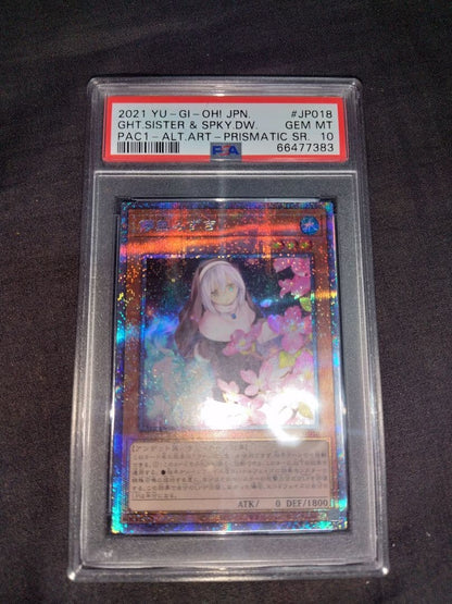 Yu-Gi-Oh OCG Mizuki Hazuma Prismatic Secret single card graded PSA 10 in Japanese language