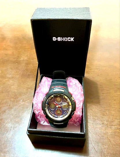 Casio G-Shock GW-1100J-1AJF Solar Wave Ceptor watch Japan import showing black resin band and digital analog display
