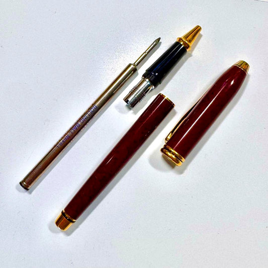 Cross Townsend Ballpoint Pen Cap Type Marble Old Logo Vintage Japan Import