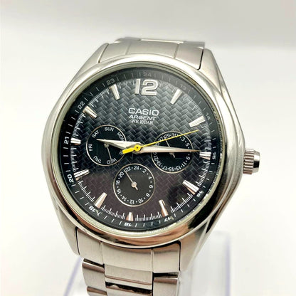 Casio Argento WR Black Watch for Men