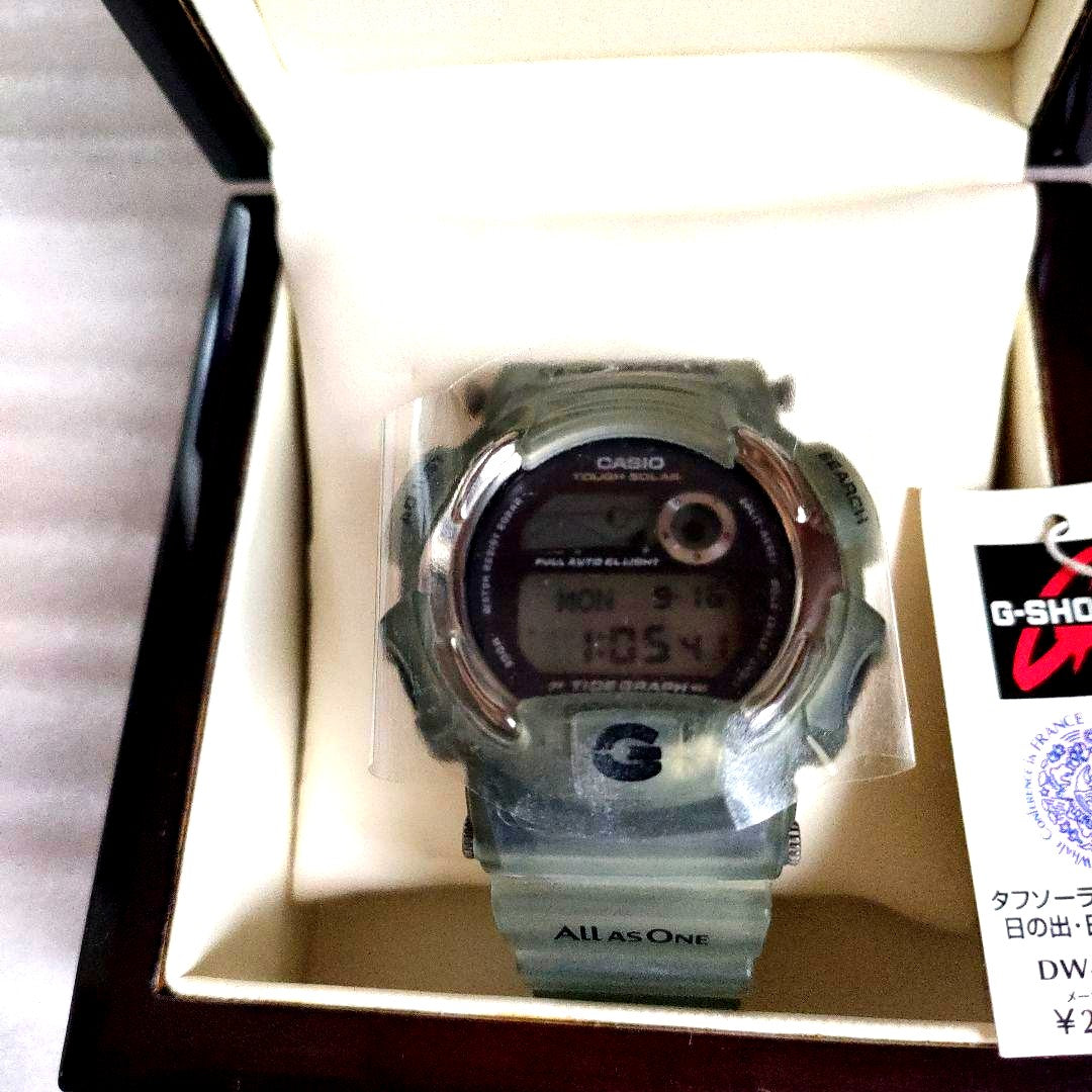 Casio G-Shock Dolphin Whale Tide Graph Limited Edition collector's watch with black resin band and digital display