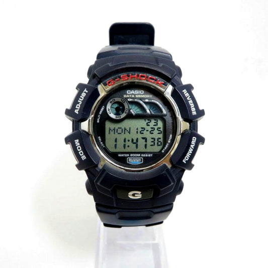 Casio G-Shock G-2110 digital watch in navy color with water resistance, used condition
