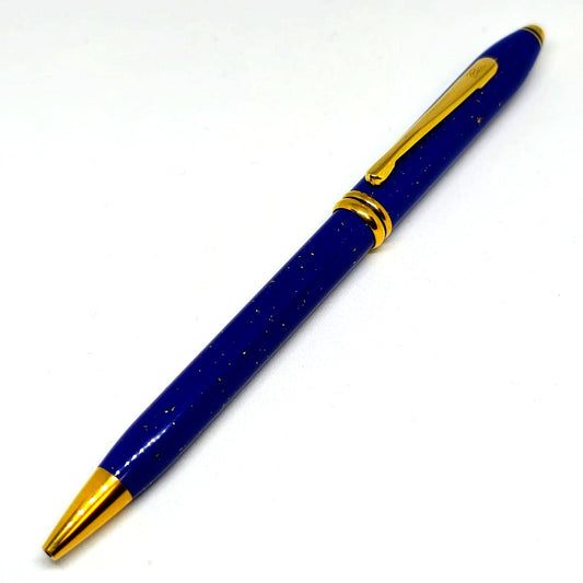 Cross Townsend ballpoint pen with blue lapis lazuli finish showing light scratches