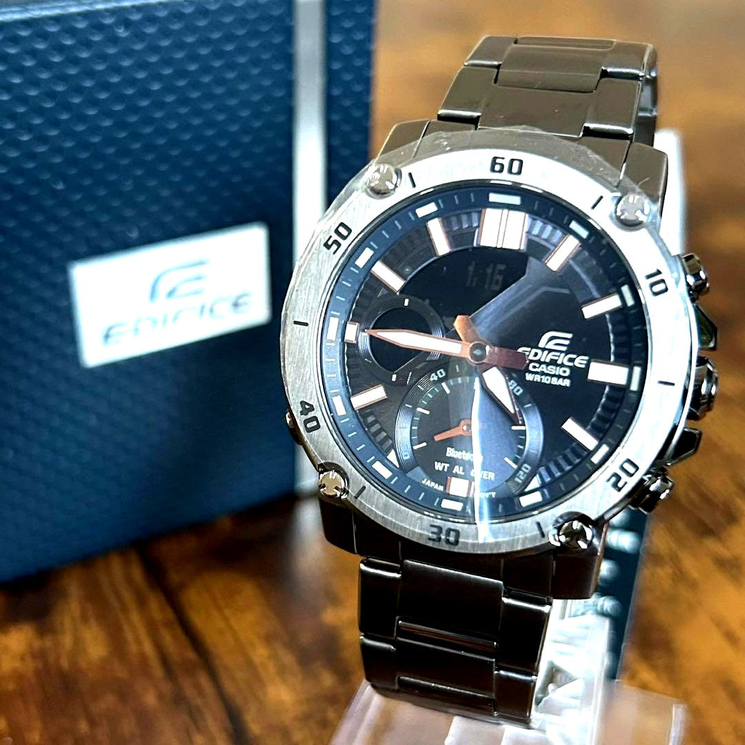 Casio Edifice Chronograph Watch model ECB-20YDC-1AJF in stainless steel with smartphone link feature