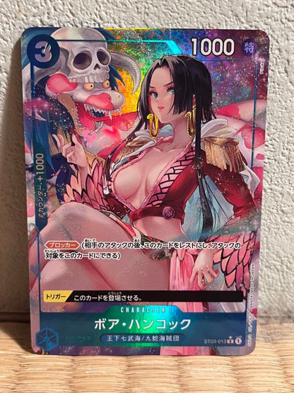 One Piece trading card featuring Boa Hancock ST03-013 C★Parallel rarity Japanese import