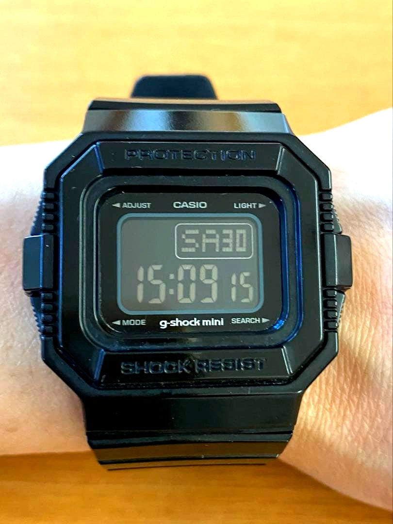 Casio G-Shock GMN-550-1DJR men's black watch with durable design and digital display
