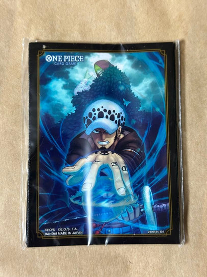Bandai One Piece Trafalgar Law unopened sleeve set with 10 sleeves, region free Japan import from Devil Fruit collection