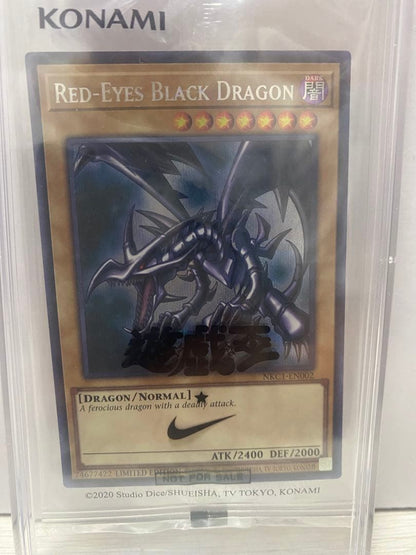 Unopened Yugioh Red Eyes Black Dragon Nike collaboration promo card from Japan in original packaging