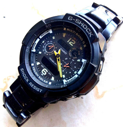 Casio G-Shock Sky Cockpit GW-3500BD watch with metal band and solar Multi-Band 6 radio reception