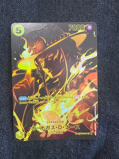Whitebeard Pirates One Piece card featuring Portgas D. Ace ST13-011 SR with official packaging