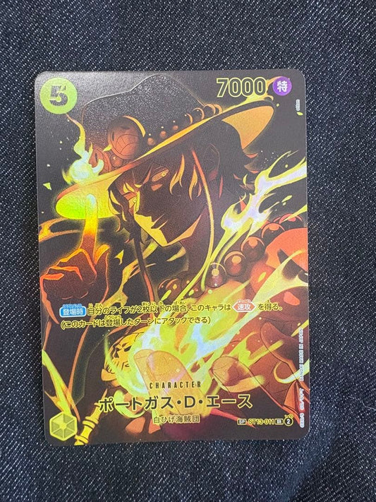 Whitebeard Pirates One Piece card featuring Portgas D. Ace ST13-011 SR with official packaging