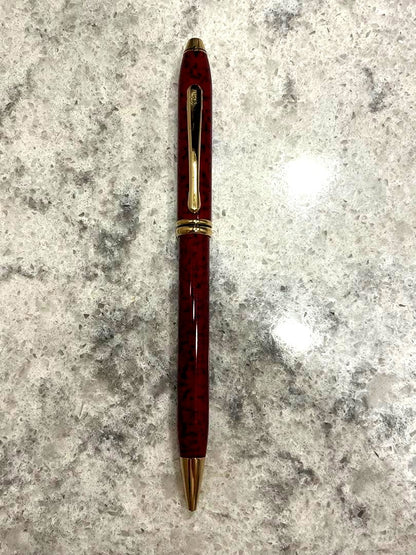 Cross Townsend Cardinal Red Lacquer Marble Mechanical Pencil Old Logo US Made — Japan Import