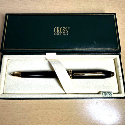 Cross Townsend Black Lacquer Ballpoint Pen with Case